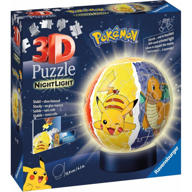 Ravensburger Polska Puzzle 72 elementy 3d Świecąca kula pokemon