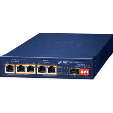 Planet BSP-115HP-5A łącza sieciowe Nie zarządzany Gigabit Ethernet (10/100/1000) Obsługa PoE Niebieski