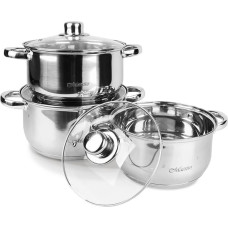 Maestro MR-2020-6M 6-piece cookware set, stainless steel