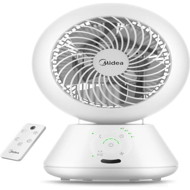 Midea Fan | MDF24JRW TurboForce | Table Fan | White | Number of speeds 5 | Oscillation | Remote control