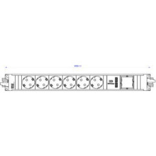 Bachmann BACHMANN STEP ALU 6x styk uziemiony 1x ładowarka USB 1xABD