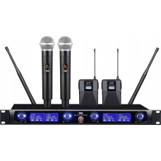 Bitmat Mikrofon DNA DNA WM4 VOCAL HEAD SET MIX podwójny zestaw system nagłośnienia mikrofon bezprzewodowy 2x nadajnik doręczny 2x nadajnik nagłowny + bodypack