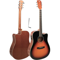 V-Tone VEAG1 CE VS gitara elektroakustyczna 4/4 dreadnought cutaway sunburst