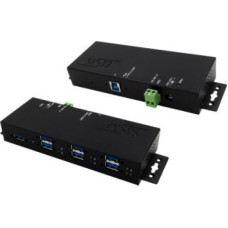 Exsys EXSYS EX-1517HMVS 7-portowy zarządzany metalowy koncentrator USB 3.2 Gen1 z ochroną przeciwprzepięciową EDS 15KV
