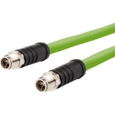 Triton METZ CONNECT Kabel połączeniowy M12 męski - M12 męski, 8-stykowy z kodem X, prosty-prawy, moment obrotowy, 5 m