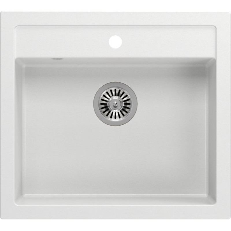 Quadron Zlewozmywak Quadron BILL 110 GraniteQ snow white/elementy stalowe