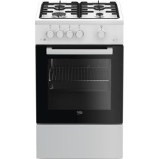 Beko FSG52020FW cooker Freestanding cooker Gas Black, White