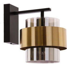 Candellux Kinkiet Candellux SPIEGA KINKIET CZARNYMOSIĘŻNY E27 KLOSZ BEZBARWNY