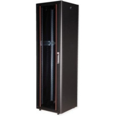 Roline 19-calowa szafa sieciowa Basic 42 U, 600x600 WxD, szklane drzwi, czarna