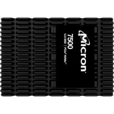 Micron SSD||SSD series 7500 MAX|1.6TB|PCIe Gen4|NVMe|NAND flash technology 3D NAND|Write speed 2700 MBytes/sec|Read speed 6800 MBytes/sec|Form Factor U.3|TBW 4380 TB|MTBF 2000000 hours|MTFDKCC1T6TGQ-1BK1DABYYR