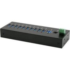 Exsys EXSYS EX-11230HMS 10 Port USB 3.2 Gen 1 HUB Din-Rail Kit und Wand VIA VL811+ Chipset