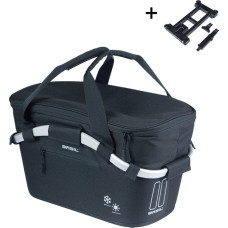 Basil Kosz na tylny bagażnik BASIL CLASSIC CARRY ALL ISO, MIK z adapterem do mocowania, 18L, Czarny (NEW 2025)