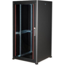 Roline 19-calowa szafa sieciowa Basic 32 U, 800x800 WxD Szklane drzwi czarne