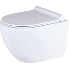 REA CE-MW-004-11-50-RIM / AQUAFORM / ALICANTE / MISKA WISZĄCA RIMLESS Z DESKĄ DUROPLAST SLIM WOLNOOPADAJĄCĄ /