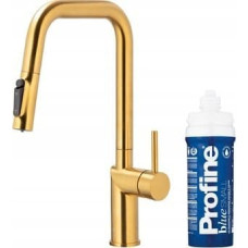 KFA Bateria kuchenna KFA DUERO PURE STYLE PULL-OUT BATERIA KUCHENNA Z FUNKCJĄ FILTRACJI WODY I WYCIĄGANĄ WYLEWKĄ + ZESTAW FILTRUJĄCY PROFINE BLUE S, BRUSHED GOLD
