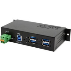 Exsys EXSYS EX-1185HMVS-2 4-portowy metalowy USB 3.2 Gen1 z ochroną przeciwprzepięciową 15KV ESD