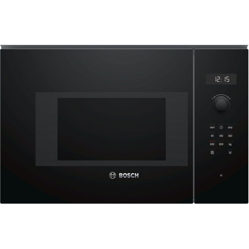 Bosch Microwave Oven BFL524MB0	 20 L, Retractable, Rotary knob, Touch Control, 800 W, Black, Built-in, Defrost function