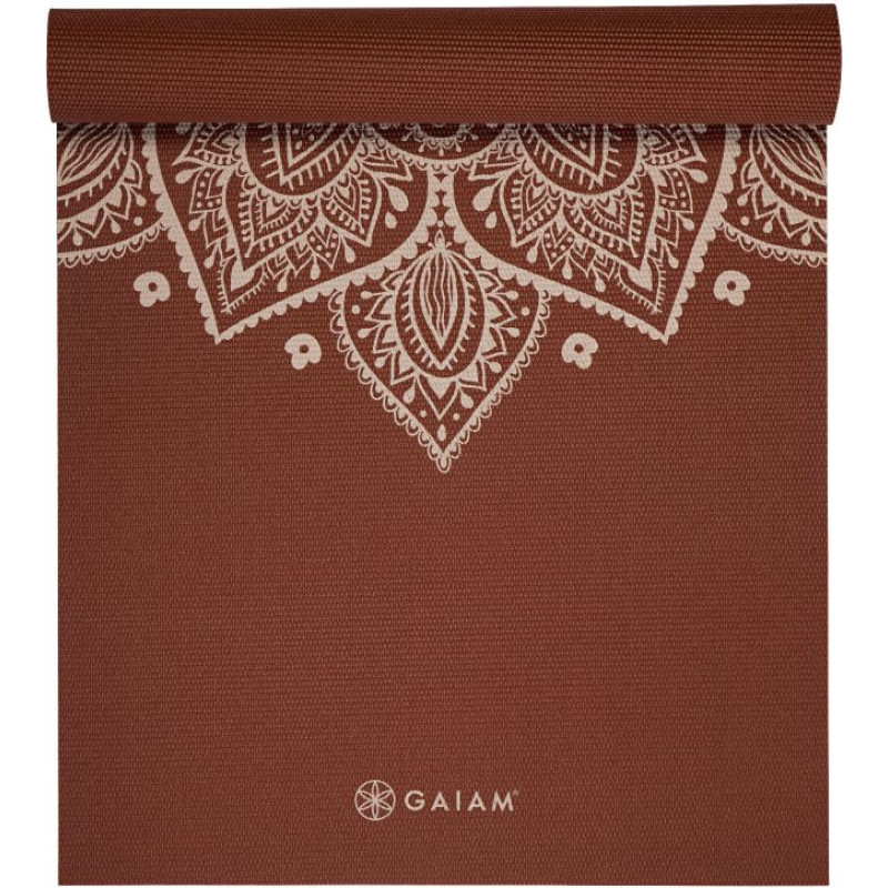 Gaiam Intense Rust Saules pulksteņa ziedu jogas paklājiņš 5mm 65733