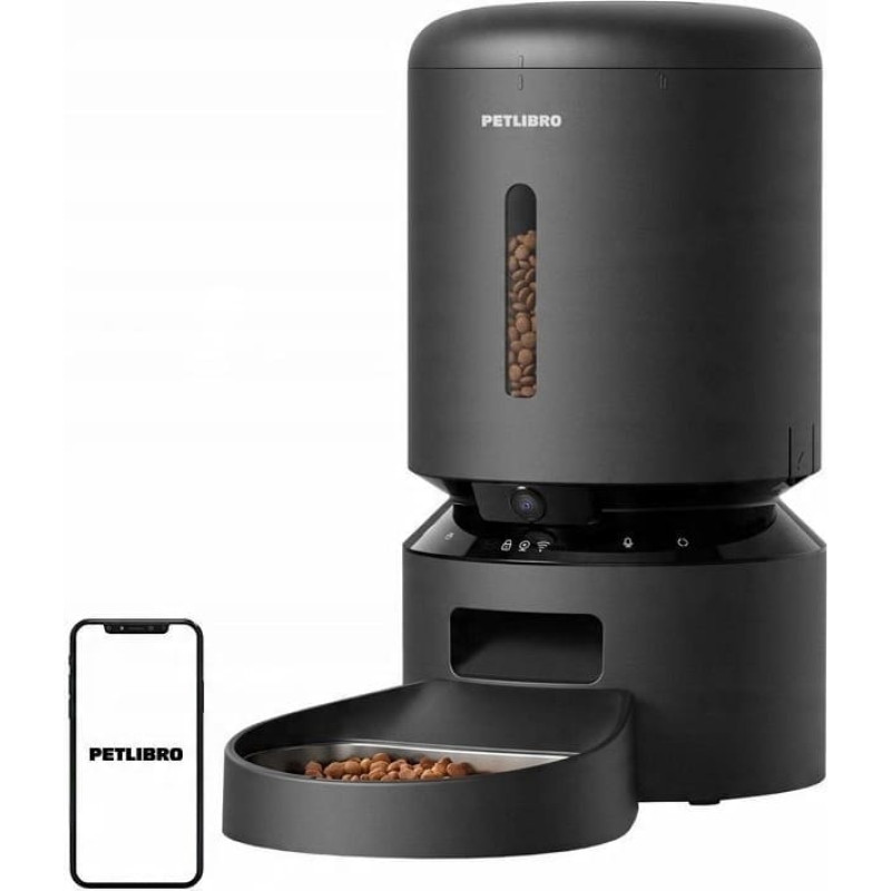 Aptel Dozownik karmy z kamerą Petlibro Granary, 5L (czarny)
